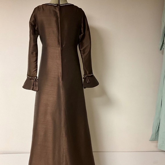 Fancy maxi 1970’s Byroter silk dress size 38 - Picture 2 of 7